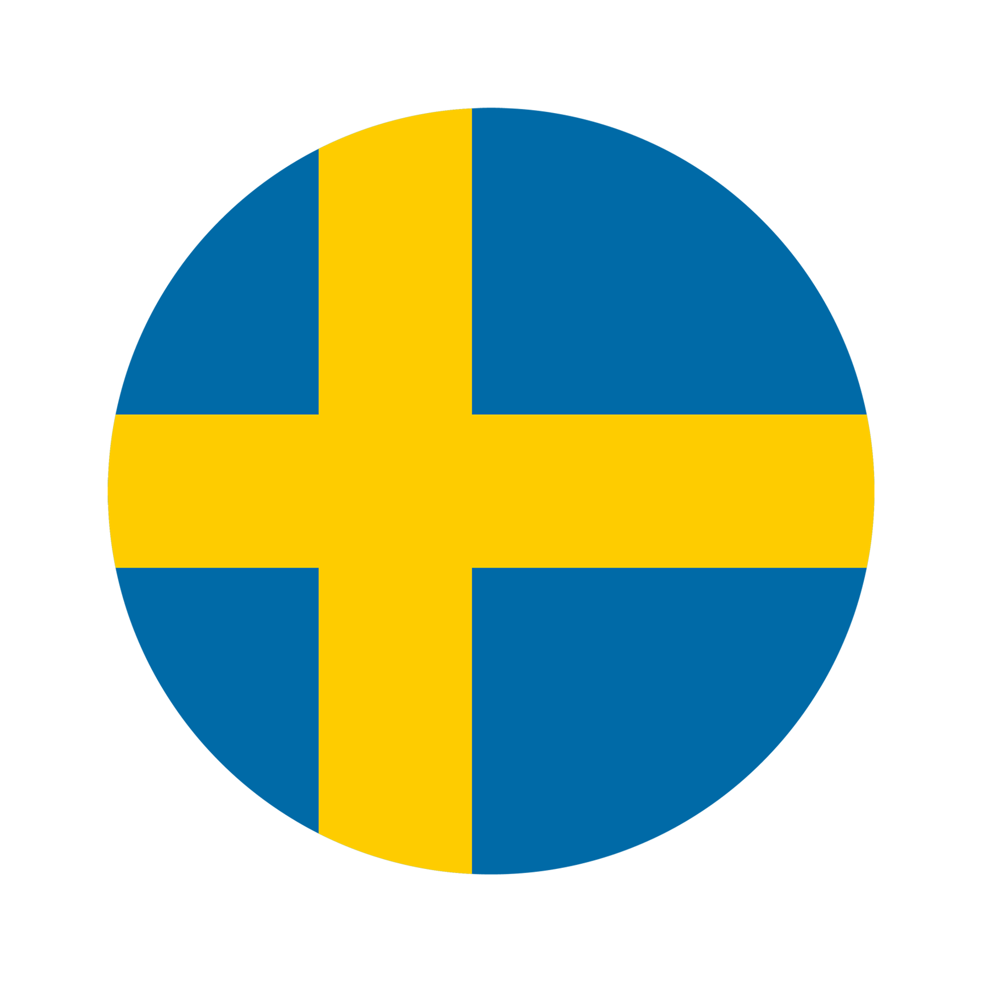 Ruotsin lippu pyöreä